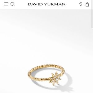 Davis Yurman Starburst Station Ring in 18K Yellow Gold with Full Pavé Diamonds